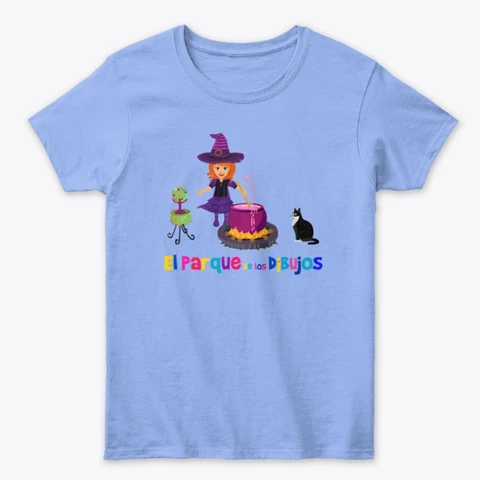 Camiseta de chica de La Bruja Luna haciendo la poción